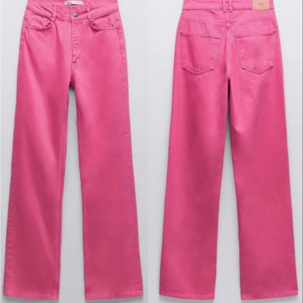 PINK ZARA JEANS!!